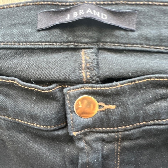 J BRAND Capri Skinny Distressed Washed Black Jeans Sz 26